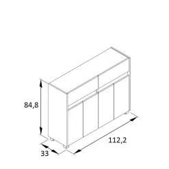 Clearance Garderoben Dielenmöbel Set - Etravia (vierteilig) Garderoben