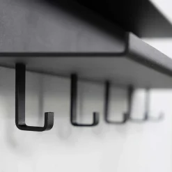 Clearance Garderobenleiste aus schwarzem Stahl - Badehma Garderoben