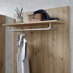 Best Garderobenpaneel in Wildeiche Holzoptik - Zelio Garderoben