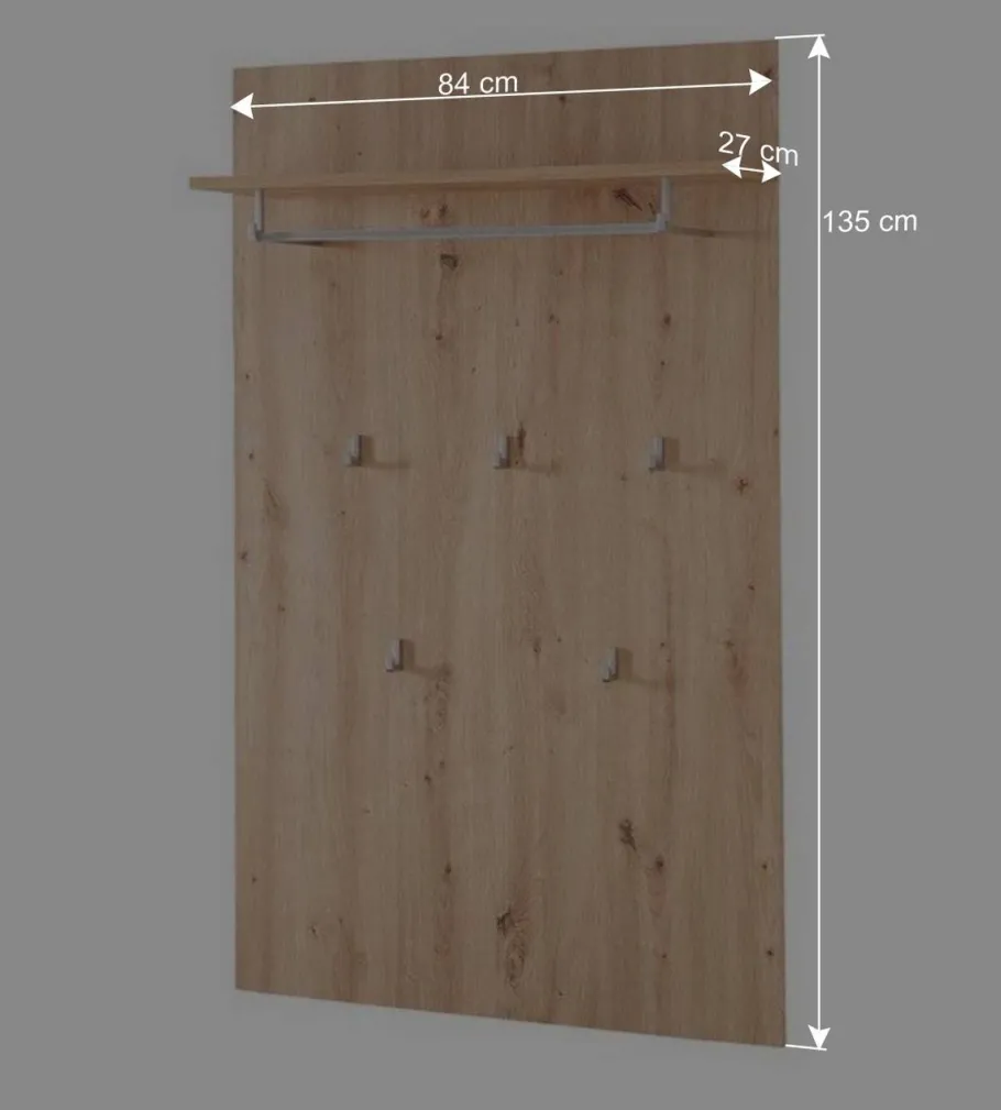 Best Garderobenpaneel in Wildeiche Holzoptik - Zelio Garderoben