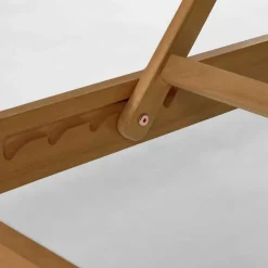 Sale Gartenliege auf Rollen aus Eukalyptusholz - Promo Sofas