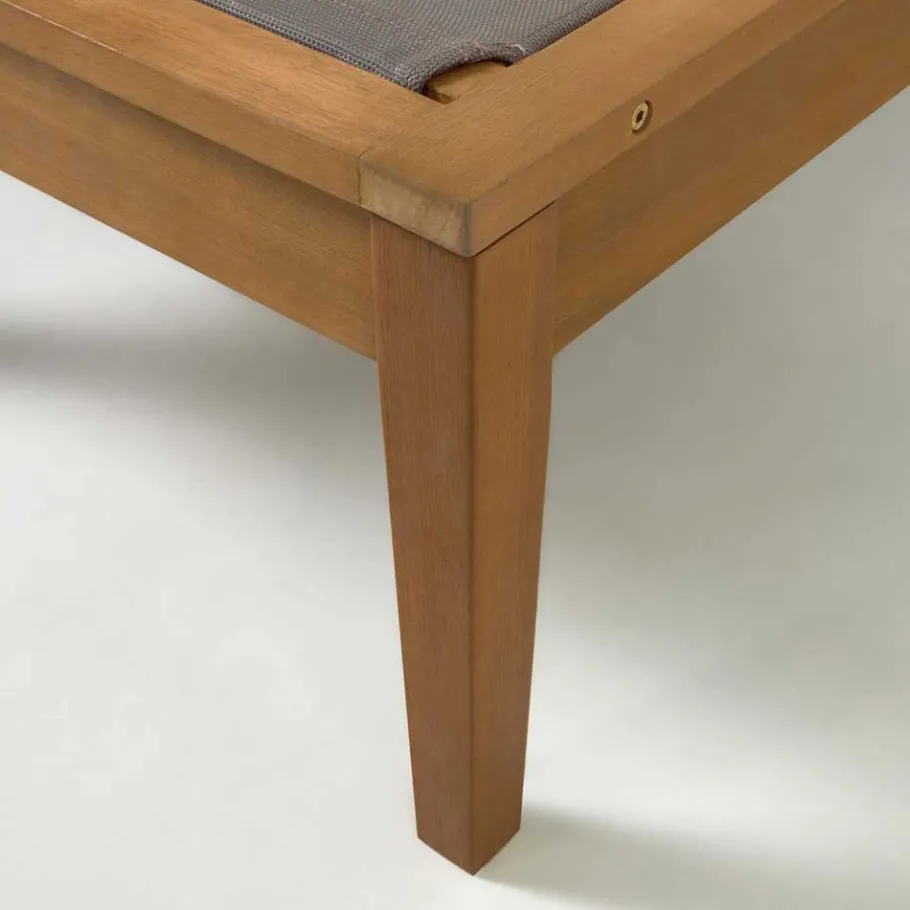 Sale Gartenliege auf Rollen aus Eukalyptusholz - Promo Sofas