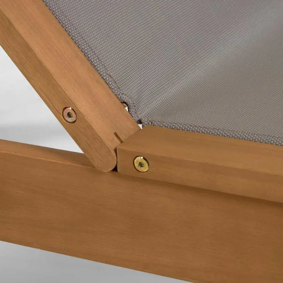 Sale Gartenliege auf Rollen aus Eukalyptusholz - Promo Sofas