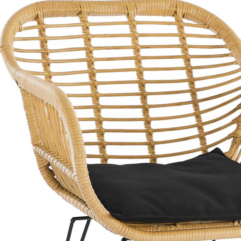 New Geflecht Armlehnstuhl aus Kunstrattan Beige - Syanta (2er Set) Stühle