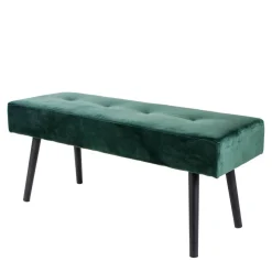 Outlet Gepolsterte Samtbank in Dunkelgrün - Janluca Sitzbank