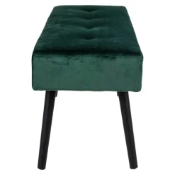 Outlet Gepolsterte Samtbank in Dunkelgrün - Janluca Sitzbank