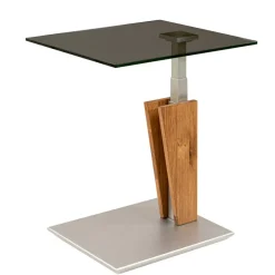 Outlet Getönter Glastisch fürs Wohnzimmer höhenverstellbar - Rasmiro Tische