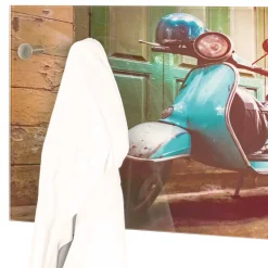 Best Glas Garderobe mit Motorroller Fotodruck - Fleppos Garderoben