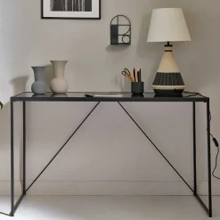 Online Glasschreibtisch aus Schwarzglas - Pathos Tische