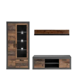 Hot Günstige TV Wohnwand Möbel Set - Timuras (dreiteilig) Wohnwände