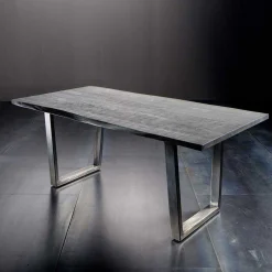 Online Grauer Baumkanten Esstisch Risa im Loft Style Tische