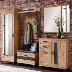 Clearance Große Flureinrichtung als Set - Elprisca (fünfteilig) Garderoben