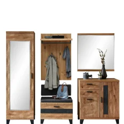 Clearance Große Flureinrichtung als Set - Elprisca (fünfteilig) Garderoben