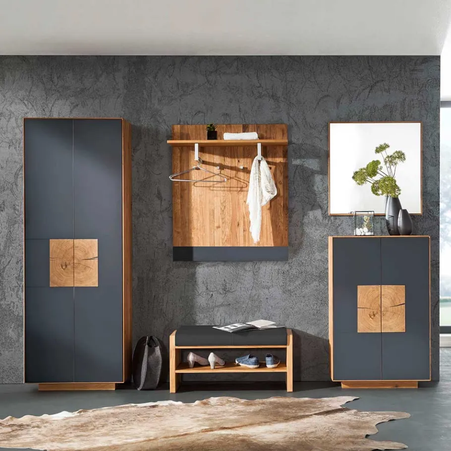 Best Großes Dielenmöbel Komplettset - Mandrey (fünfteilig) Garderoben