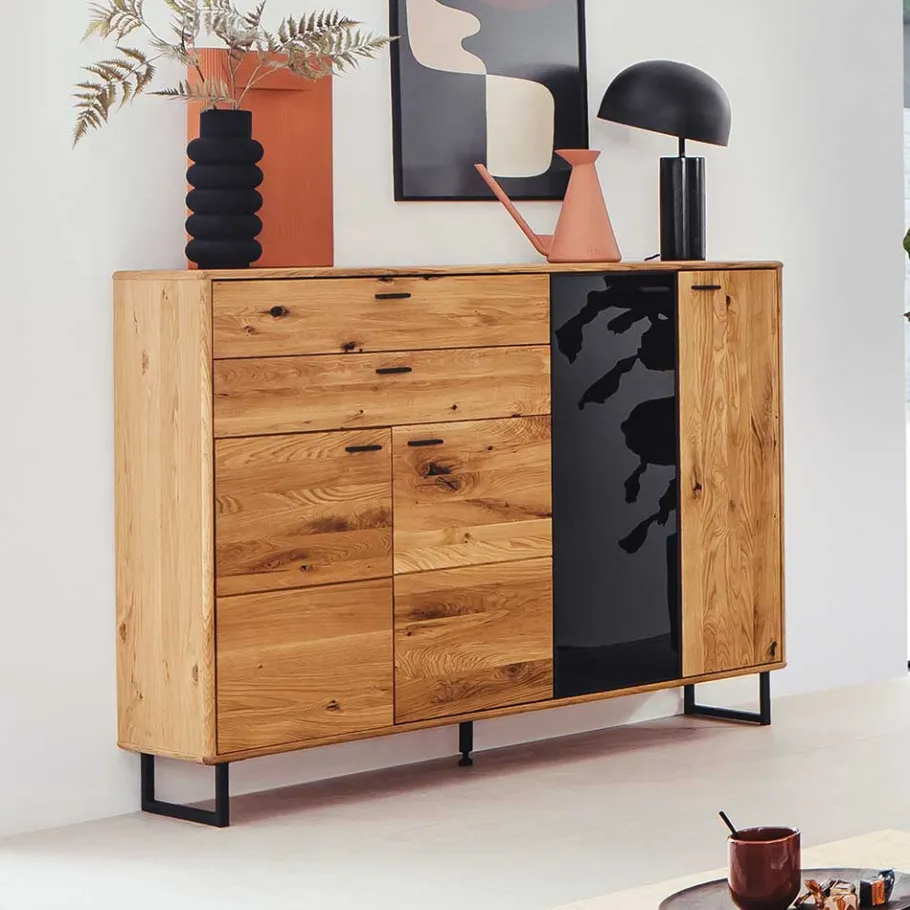 Clearance Großes Highboard mit Metall Bügelgestell - Flacona Sideboards|Highboards