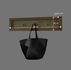 Best Hakenleiste Natrius aus Wildeiche Massivholz Garderoben