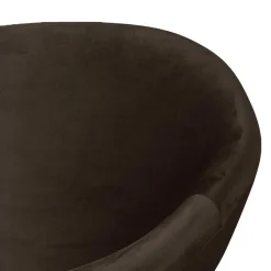 Best Halbrunder Cocktailsessel in Anthrazit Samt - Savuta Sessel