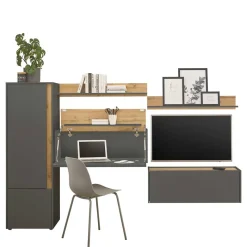 New Heimbüro Einrichtung Set - Ahilav (fünfteilig) Wohnwände