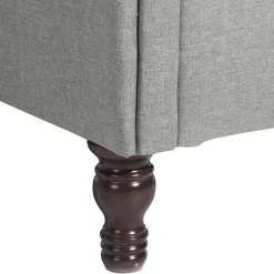 Best Hellgrauer Chesterfield-Sessel mit Ohren - Barreff Sessel