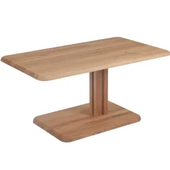 Outlet Höhenverstellbarer Couchtisch aus Wildeiche Bianco - Cary Tische