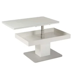 New Höhenverstellbarer Couchtisch Greeno in Weiß Tische