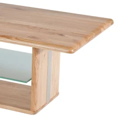 Outlet Höhenverstellbarer Couchtisch Callas aus Wildeiche Massivholz 110 cm Tische