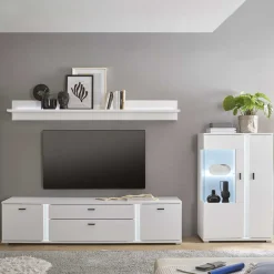 Discount Highboard & TV Board & Wandboard mit LED - Tirol (dreiteilig) Wohnwände
