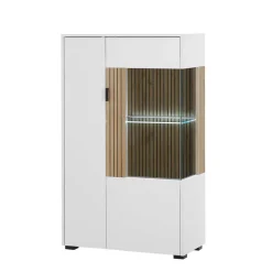 Outlet Highboard & TV Lowboard & Wandboard Set - Nenaloro (dreiteilig) Wohnwände