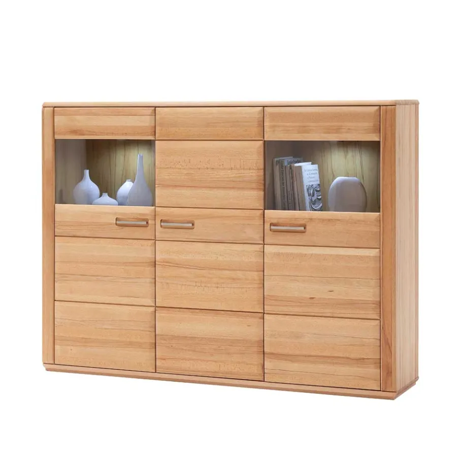 Outlet Highboard Athias aus Kernbuche Highboards|Kommoden