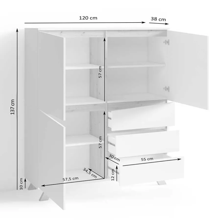 Best Highboard im Skandinavischen Wohnstil - Cady Highboards