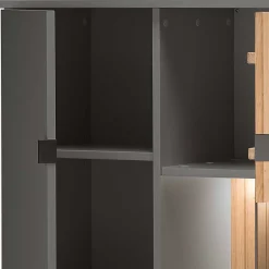 Clearance Highboard in Eiche Bianco und Anthrazit - Cruzca I Highboards|Vitrinen