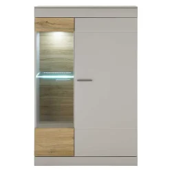 Clearance Highboard in Hellgrau & Zinneiche NB - Lioscas Highboards