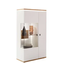 Sale Highboard in Soft White und Wildeiche - Yordyn Highboards|Vitrinen