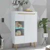 Clearance Highboard mit Glas im Skandi Design - Ginko Highboards|Vitrinen