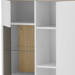 Clearance Highboard mit Glas im Skandi Design - Ginko Highboards|Vitrinen