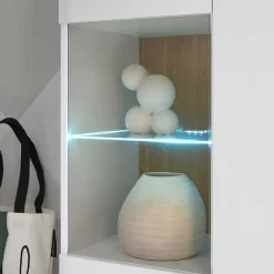 Clearance Highboard mit Glas im Skandi Design - Ginko Highboards|Vitrinen