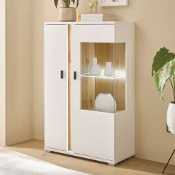 Sale Highboard mit Glas und Licht modern - Racelyn Highboards