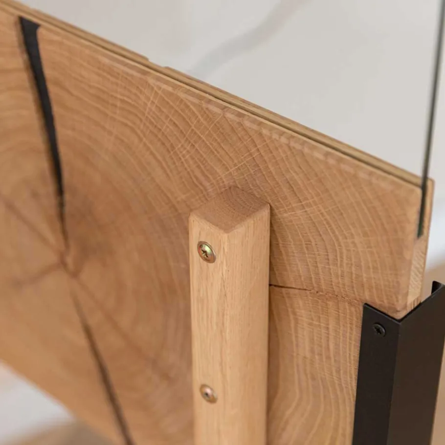 Sale Highboard Vitrine aus Eiche und Glas - Masicuri Highboards|Vitrinen