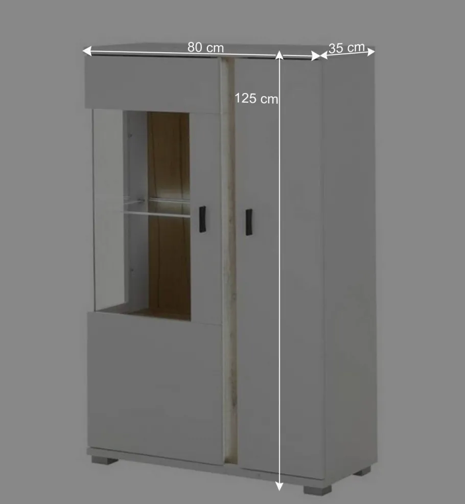 Best Highboard Vitrine mit LED Beleuchtung - Racelyn Highboards|Vitrinen