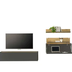 Outlet Hängende TV Anbauwand Möbel - Ahilav (dreiteilig) Wohnwände