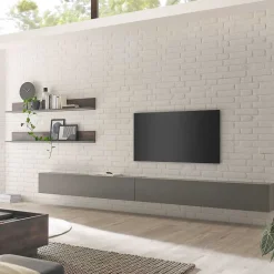 Best Hängende TV Anbauwand modern - Mundo (vierteilig) Wohnwände