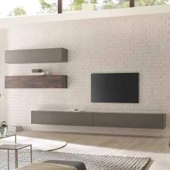 Hot Hängende Wohnwand als Möbelset - Mundo (vierteilig) Wohnwände