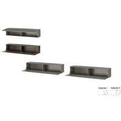 Hot Hängende Wohnwand als Möbelset - Mundo (vierteilig) Wohnwände