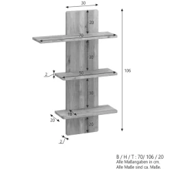 Best Hängeregal mit drei Ablagen - Holiday Regale