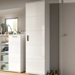 Best Hochglanz Flurschrank in Weiß - Rugova Schränke