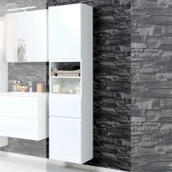 Best Hochglanz Hochschrank Concetada in Weiß Schränke