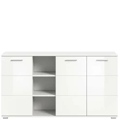 Sale Hochglanz Kommode in Weiß mit drei Türen - Rugova Sideboards