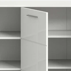 Sale Hochglanz Kommode in Weiß mit drei Türen - Rugova Sideboards