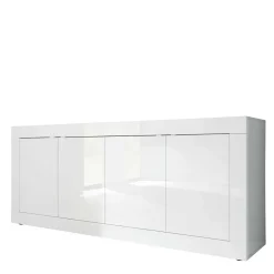 Sale Hochglanz Sideboard in Weiß 4-türig - Sogno Sideboards