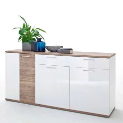 Sale Hochglanz Sideboard in Weiß - Icadro Sideboards